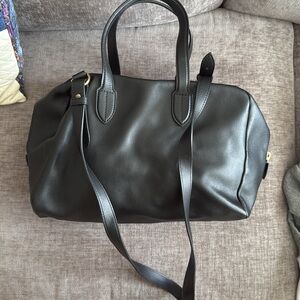 Barney's New York black leather bag with pouch inside like new high quality